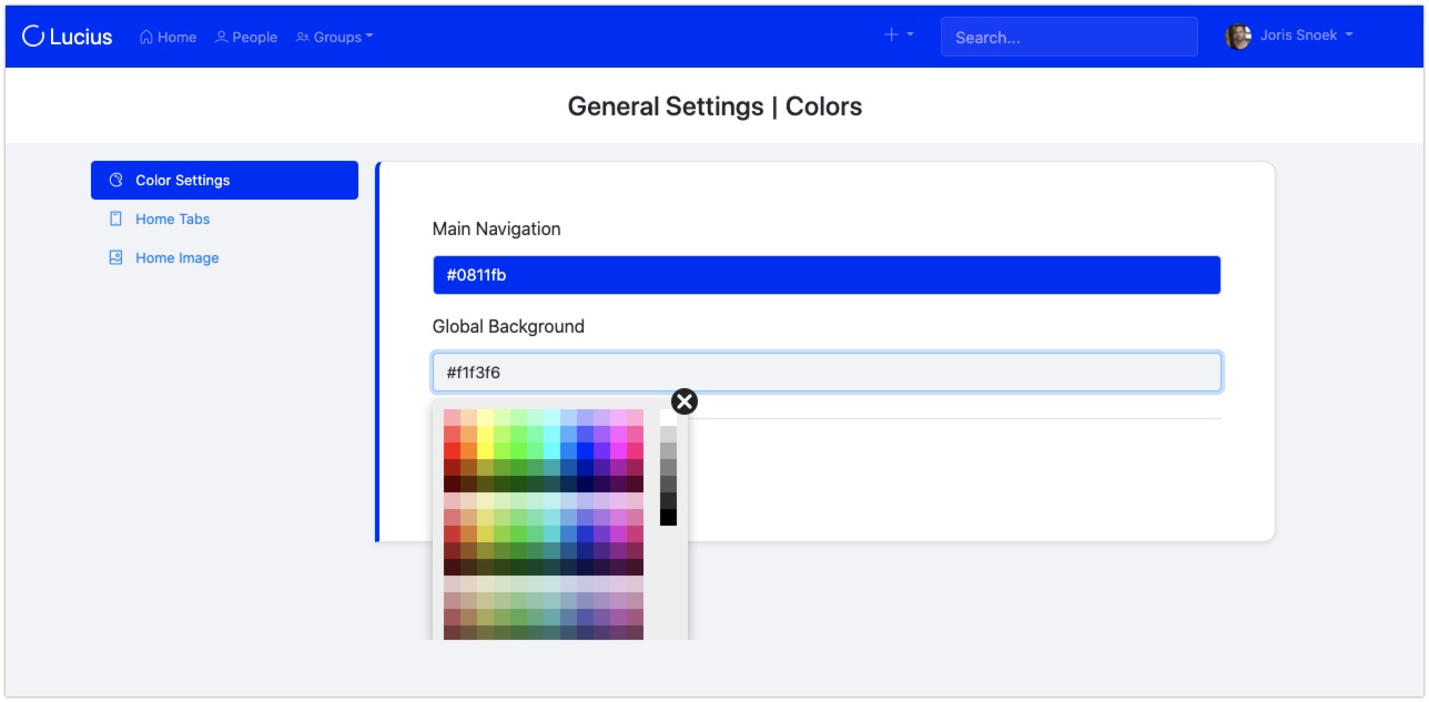 screenshot General settings 