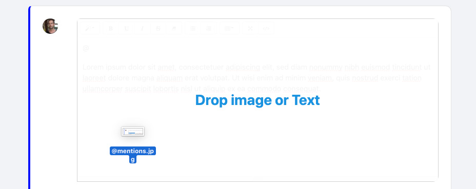 screenshot drag and drop images