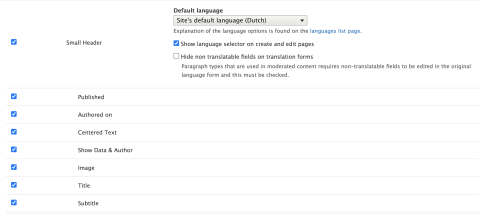 Content language Drupal