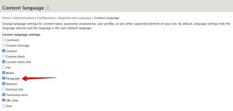 Drupal Content language