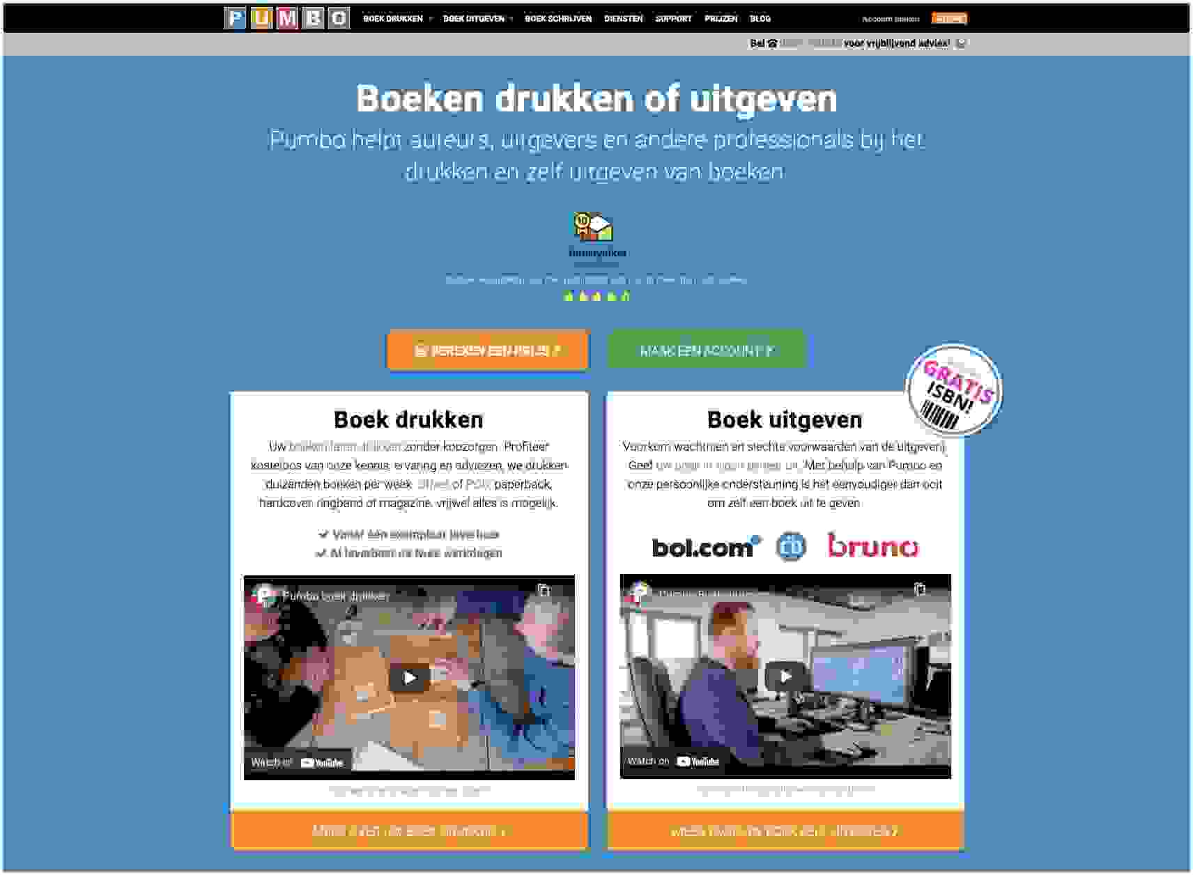 Screenshot pumbo.nl