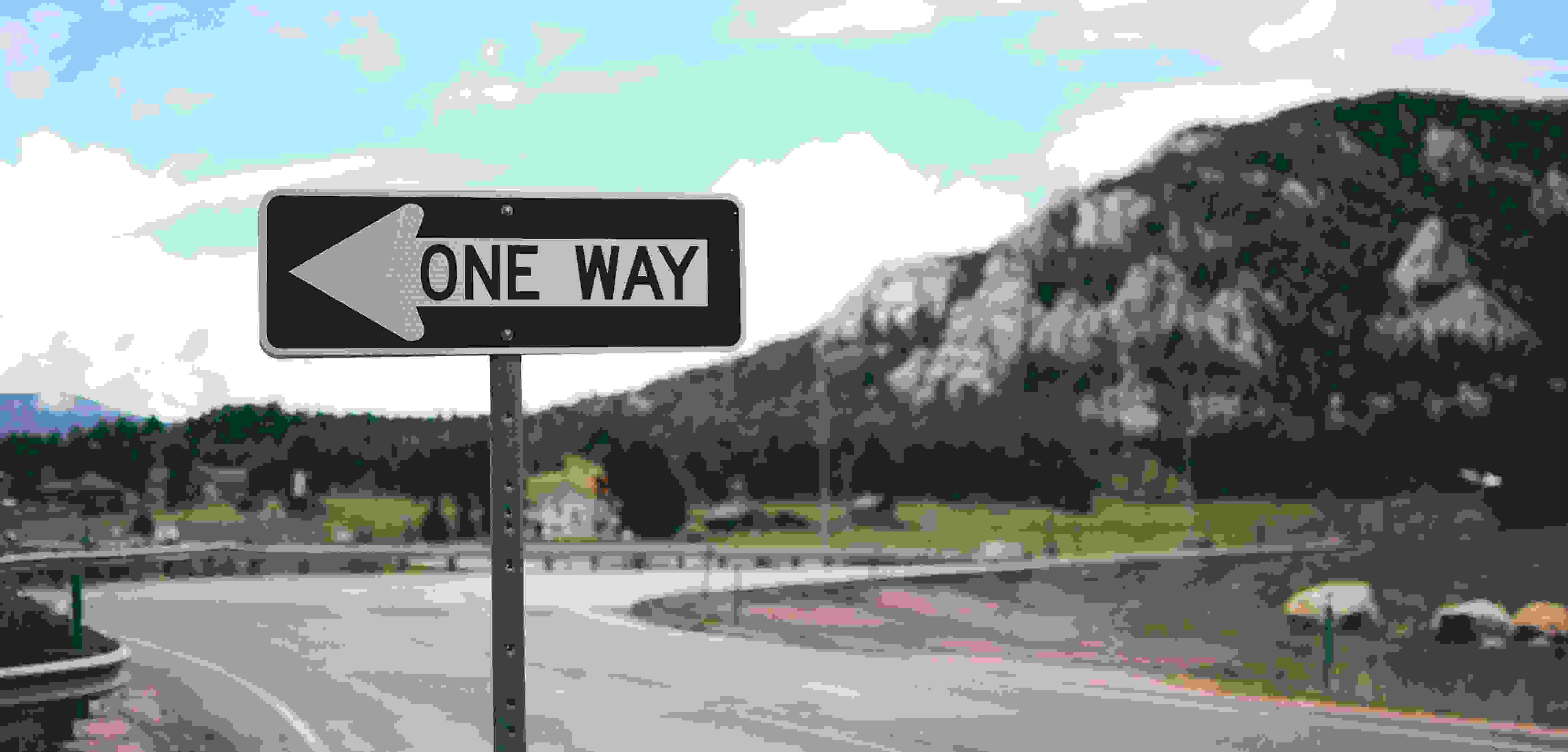 One way sign