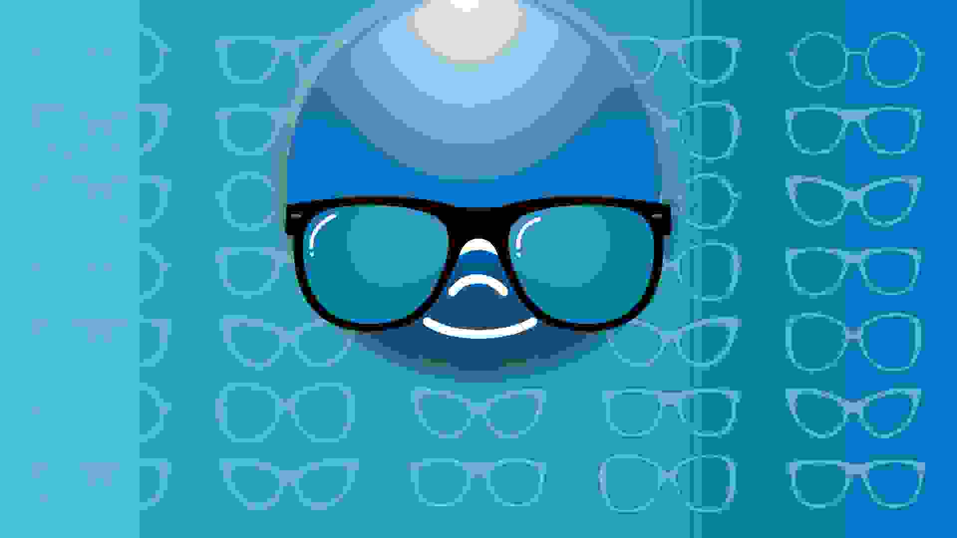 Drupal icon with glasses