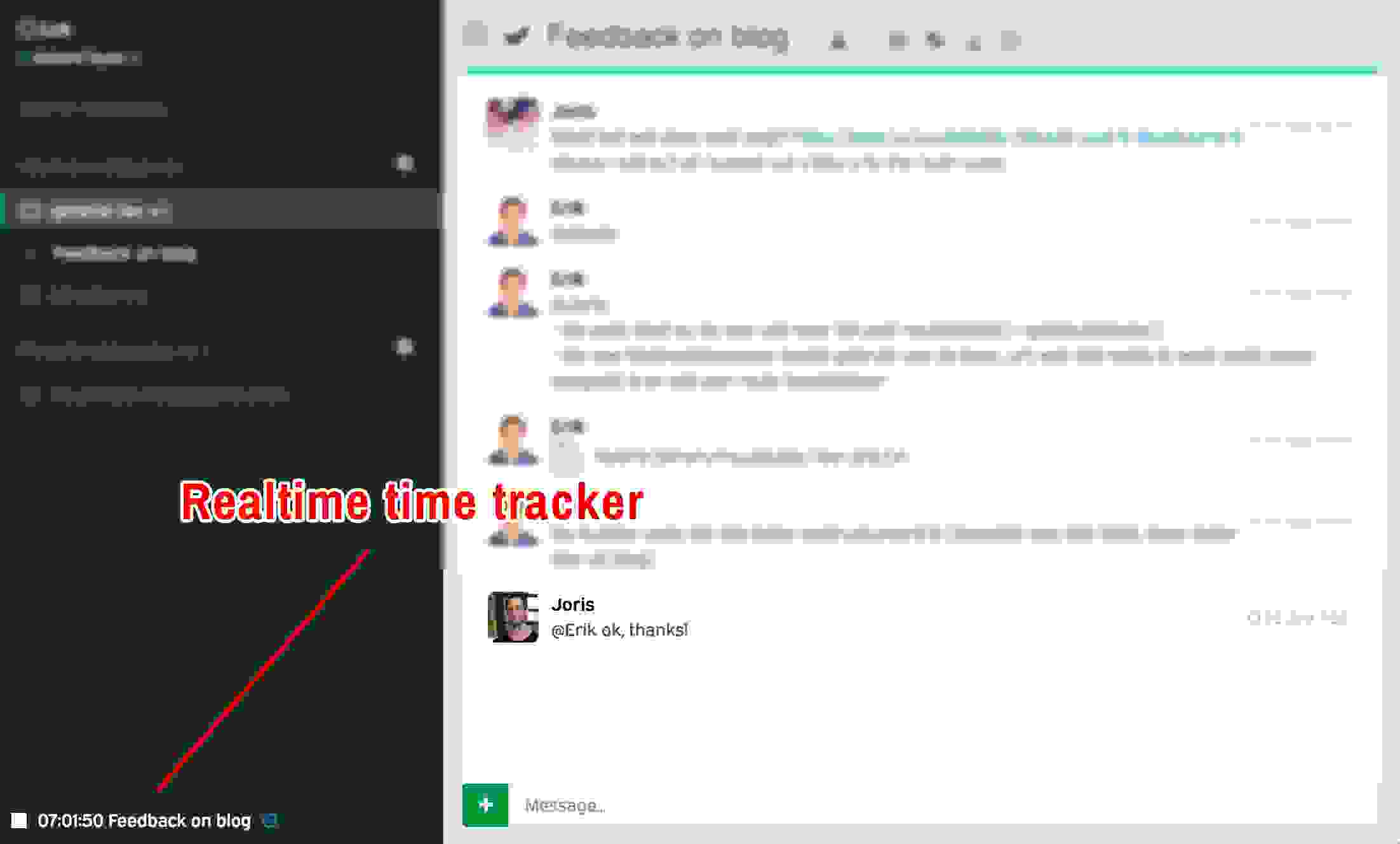 Realtime time tracker
