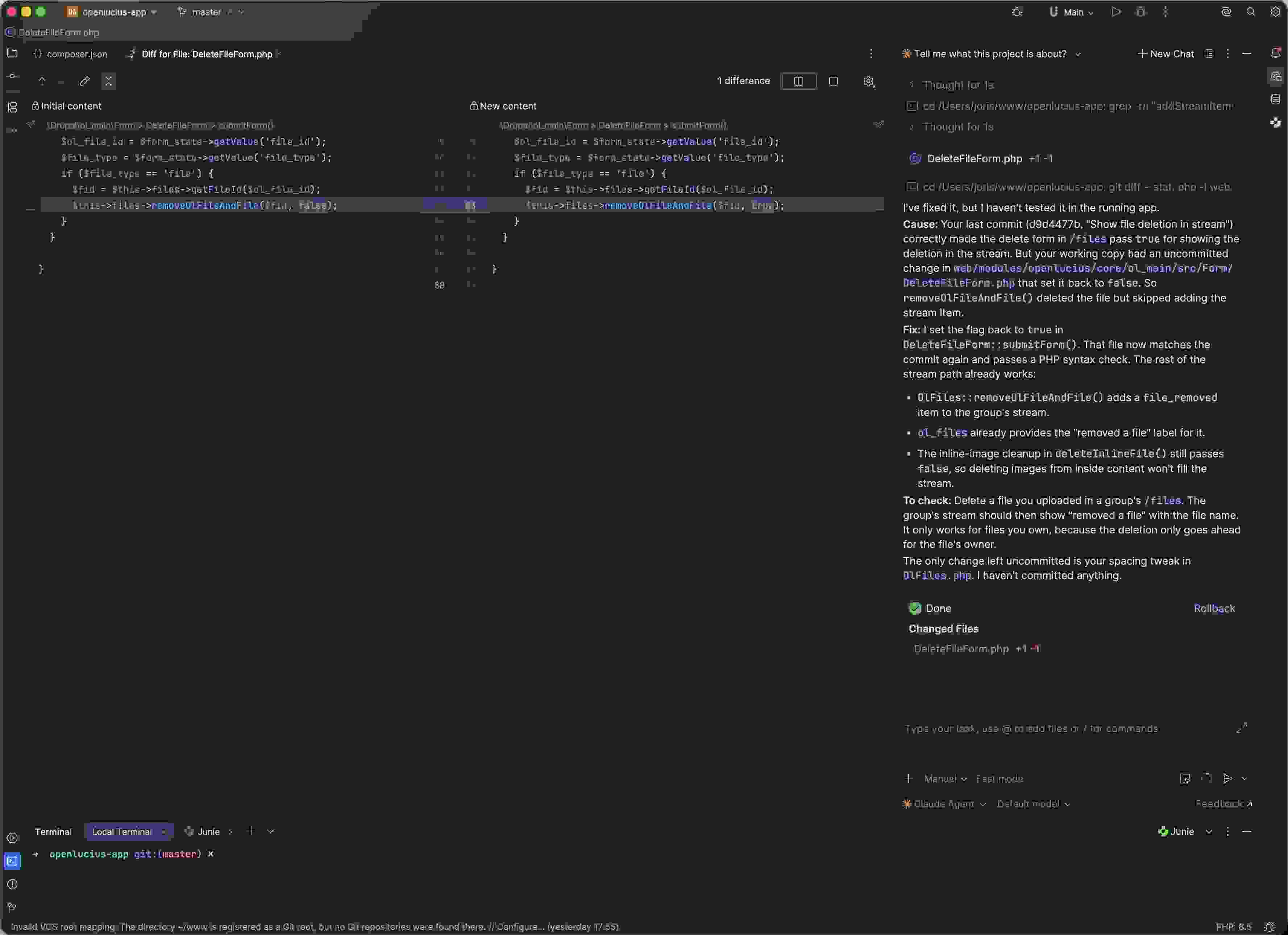 PHP Storm Claude code AI Agent